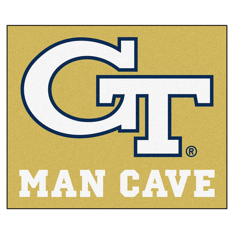 Georgia Tech Yellowjackets Ncaa Man Cave "tailgater" Floor Mat (60in X 72in)