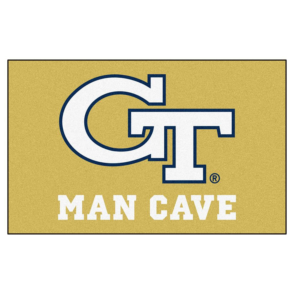 Georgia Tech Yellowjackets Ncaa Man Cave "ulti-mat" Floor Mat (60in X 96in)