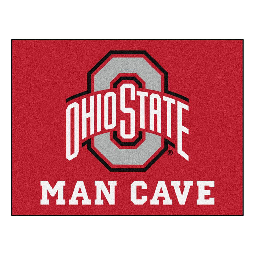 Ohio State Buckeyes Ncaa Man Cave "all-star" Floor Mat (34in X 45in)