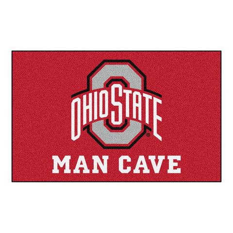 Ohio State Buckeyes Ncaa Man Cave "ulti-mat" Floor Mat (60in X 96in)