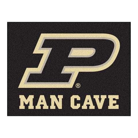 Purdue Boilermakers Ncaa Man Cave "all-star" Floor Mat (34in X 45in)