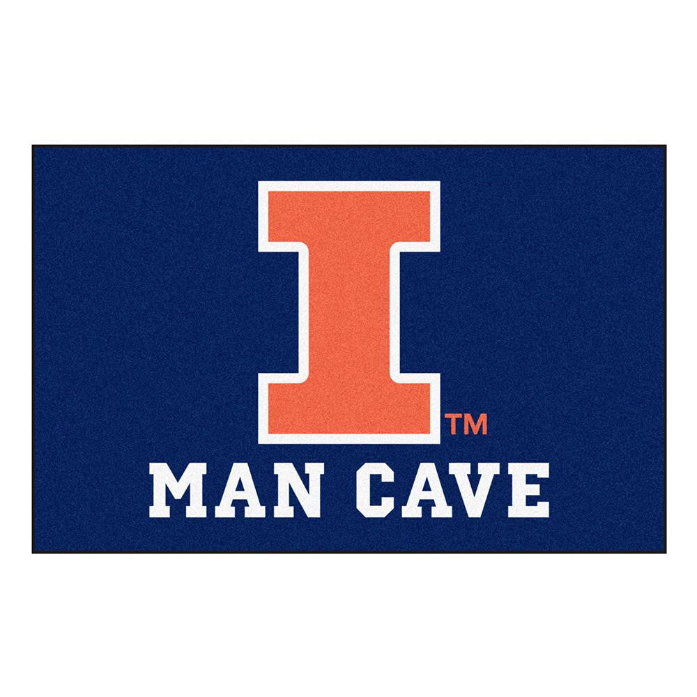 Illinois Fighting Illini Ncaa Man Cave "starter" Floor Mat (20in X 30in)