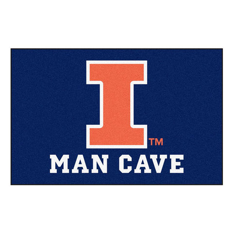 Illinois Fighting Illini Ncaa Man Cave "starter" Floor Mat (20in X 30in)