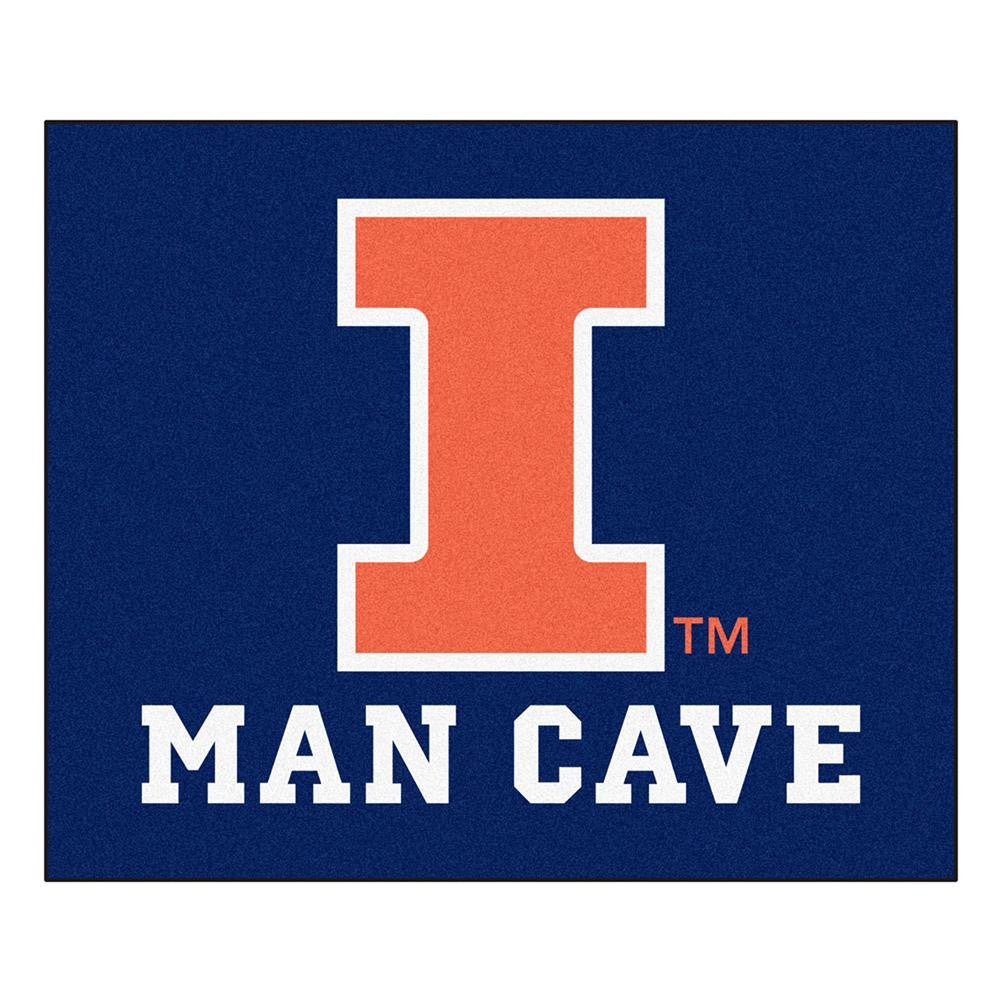 Illinois Fighting Illini Ncaa Man Cave "tailgater" Floor Mat (60in X 72in)