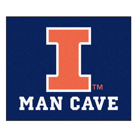 Illinois Fighting Illini Ncaa Man Cave "tailgater" Floor Mat (60in X 72in)