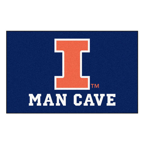 Illinois Fighting Illini Ncaa Man Cave "ulti-mat" Floor Mat (60in X 96in)