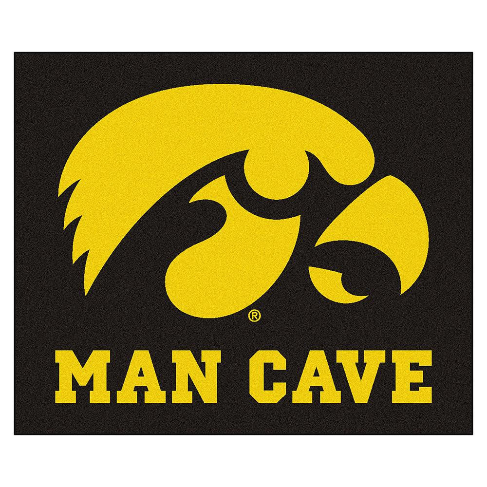 Iowa Hawkeyes Ncaa Man Cave "tailgater" Floor Mat (60in X 72in)