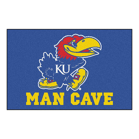 Kansas Jayhawks Ncaa Man Cave "starter" Floor Mat (20in X 30in)