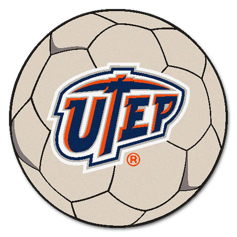 Utep Miners Ncaa "soccer Ball" Round Floor Mat (29")