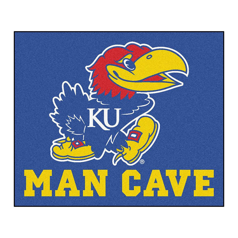 Kansas Jayhawks Ncaa Man Cave "tailgater" Floor Mat (60in X 72in)