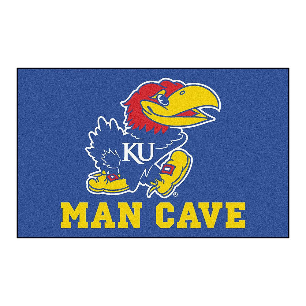 Kansas Jayhawks Ncaa Man Cave "ulti-mat" Floor Mat (60in X 96in)