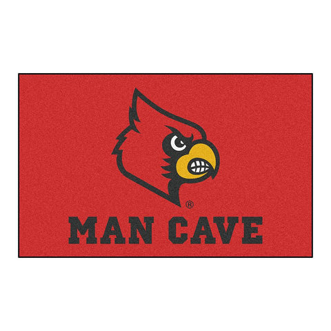 Louisville Cardinals Ncaa Man Cave "ulti-mat" Floor Mat (60in X 96in)