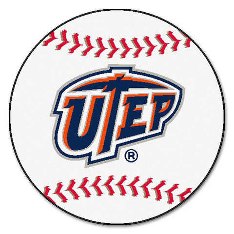 Utep Miners Ncaa "baseball" Round Floor Mat (29")