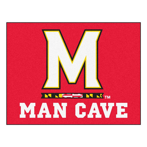 Maryland Terps Ncaa Man Cave "all-star" Floor Mat (34in X 45in)