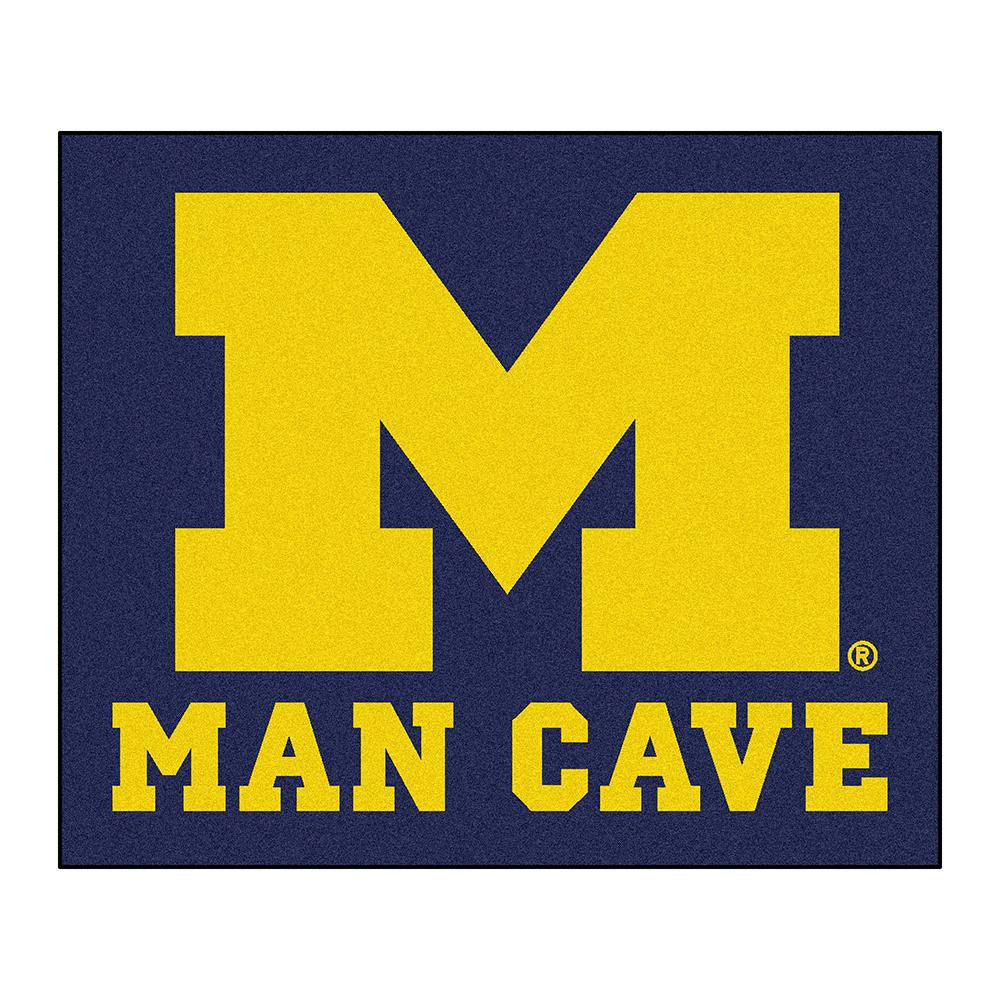 Michigan Wolverines Ncaa Man Cave "tailgater" Floor Mat (60in X 72in)