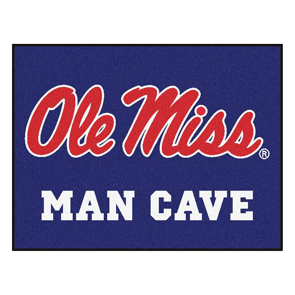 Mississippi Rebels Ncaa Man Cave "all-star" Floor Mat (34in X 45in)