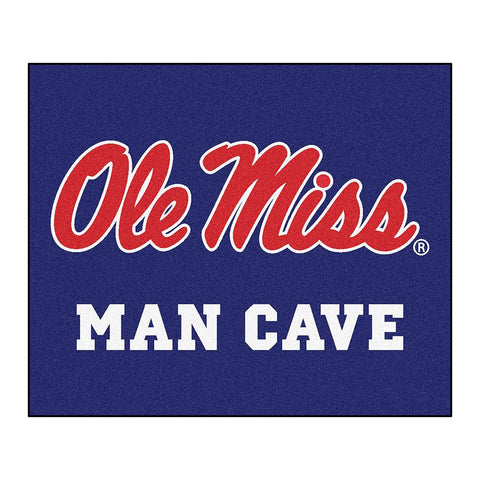 Mississippi Rebels Ncaa Man Cave "tailgater" Floor Mat (60in X 72in)