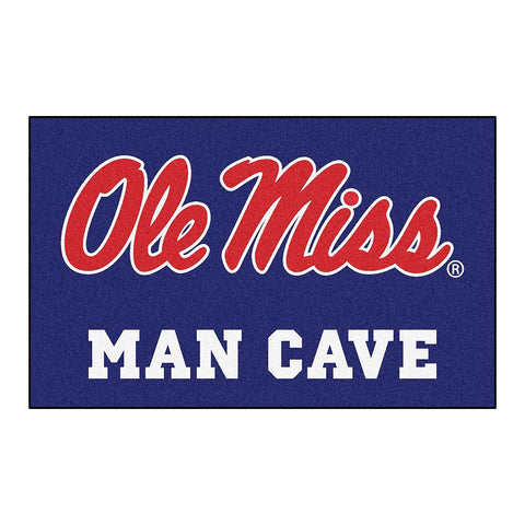 Mississippi Rebels Ncaa Man Cave "ulti-mat" Floor Mat (60in X 96in)