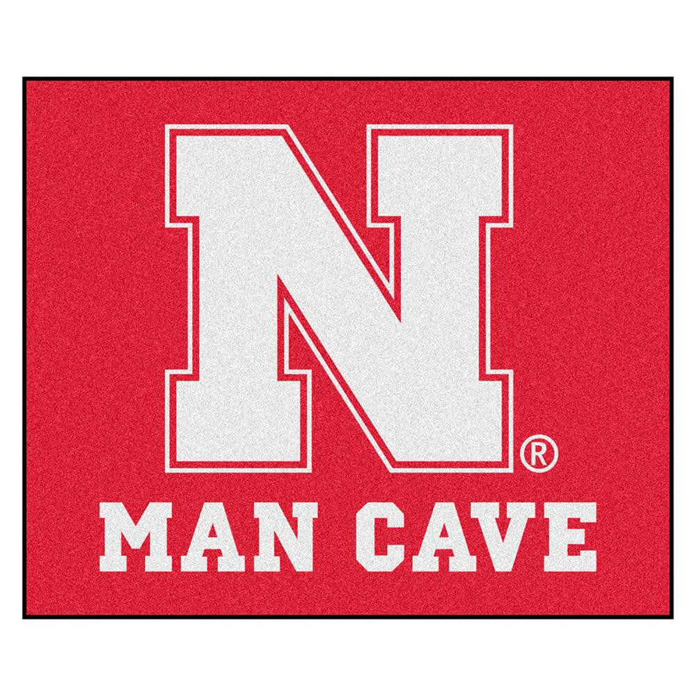 Nebraska Cornhuskers Ncaa Man Cave "tailgater" Floor Mat (60in X 72in)