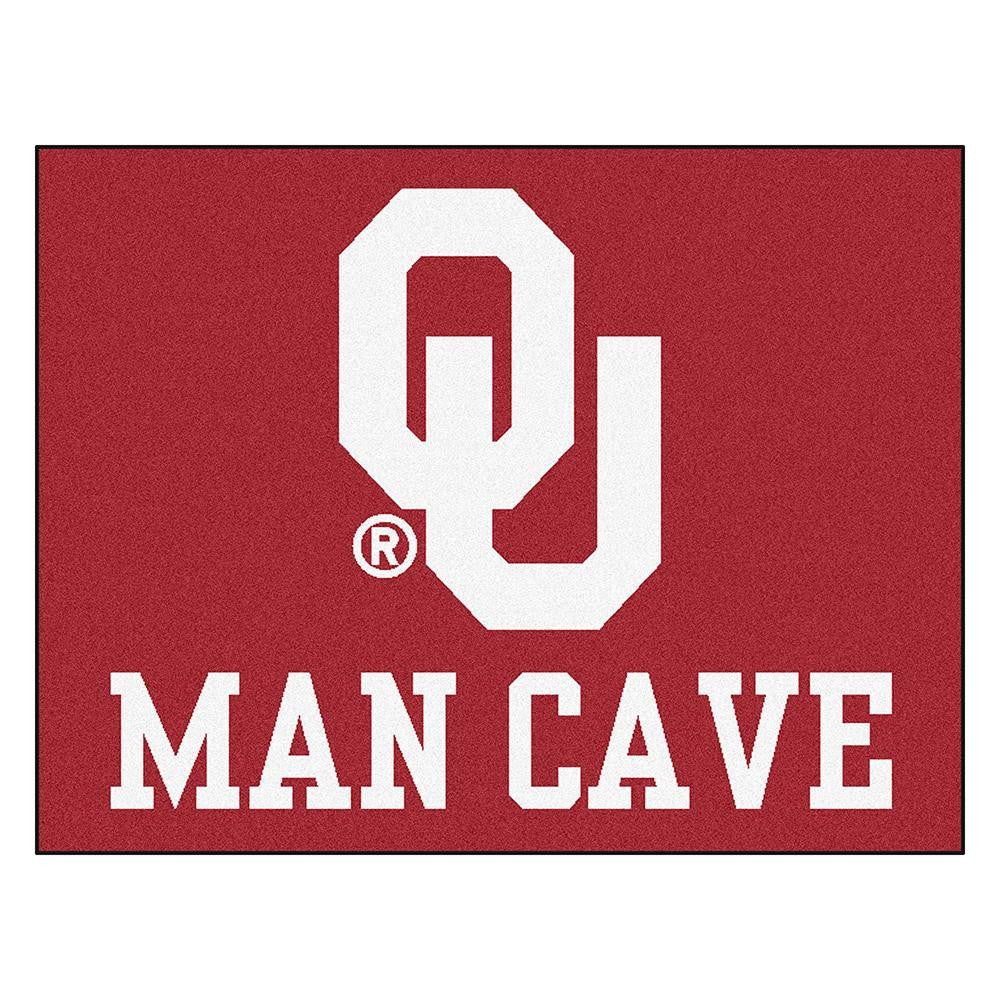 Oklahoma Sooners Ncaa Man Cave "all-star" Floor Mat (34in X 45in)