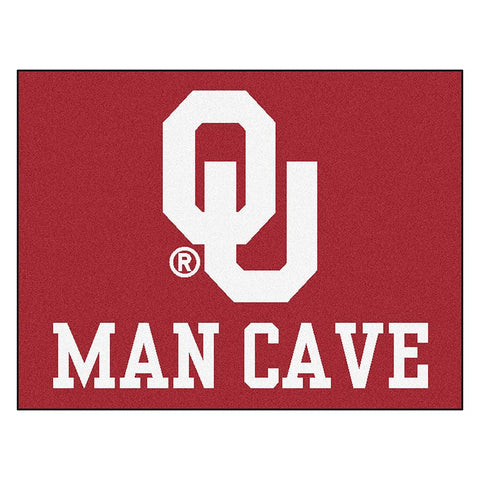 Oklahoma Sooners Ncaa Man Cave "all-star" Floor Mat (34in X 45in)