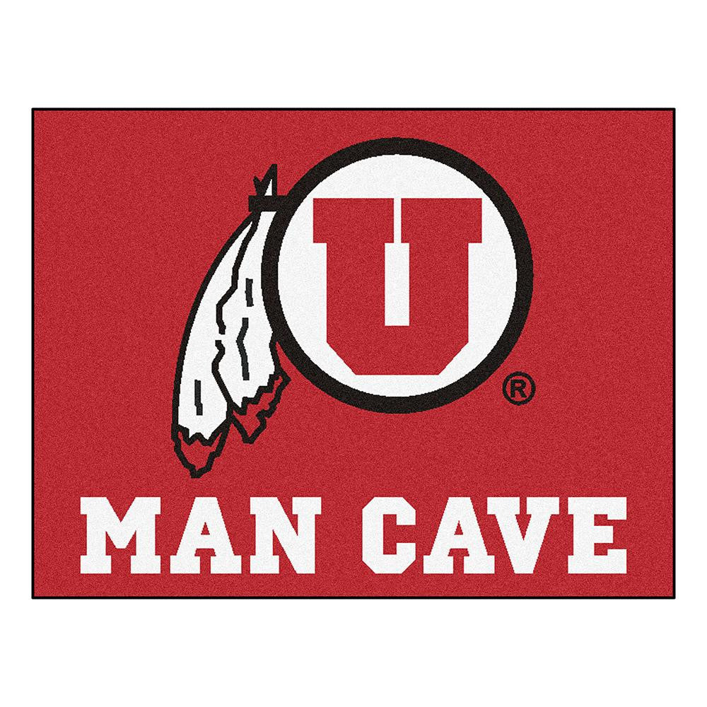 Utah Utes Ncaa Man Cave "all-star" Floor Mat (34in X 45in)