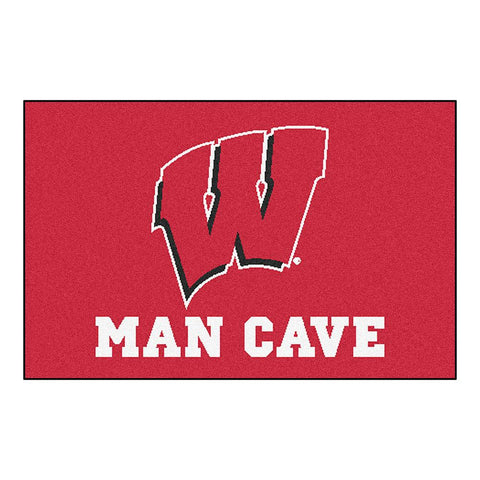 Wisconsin Badgers Ncaa Man Cave "starter" Floor Mat (20in X 30in)