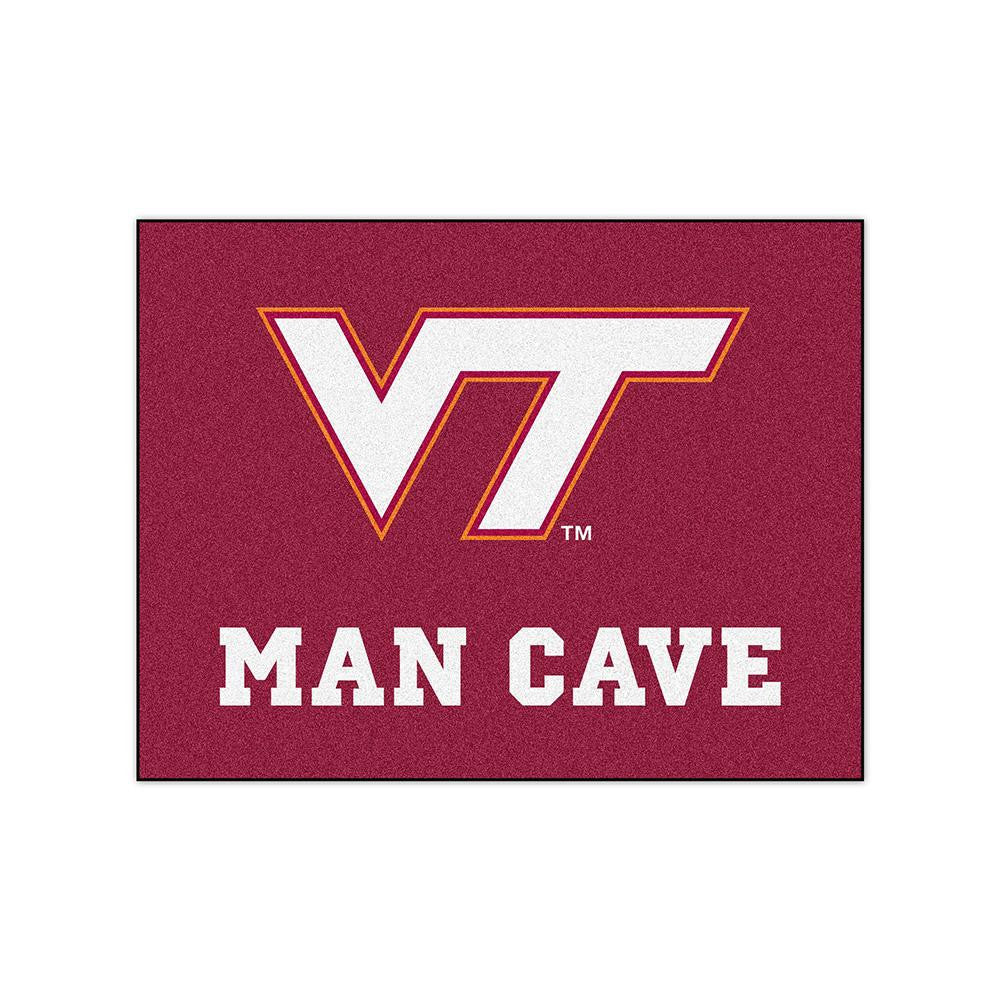 Virginia Tech Hokies Ncaa Man Cave "all-star" Floor Mat (34in X 45in)