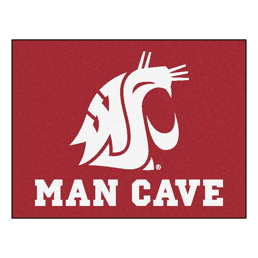 Washington State Cougars Ncaa Man Cave "all-star" Floor Mat (34in X 45in)