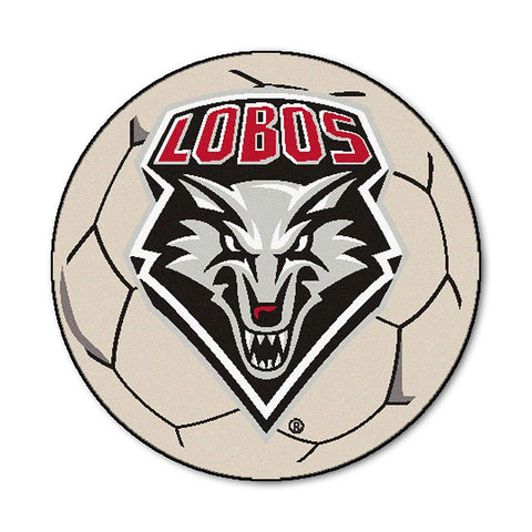 New Mexico Lobos Ncaa "soccer Ball" Round Floor Mat (29")