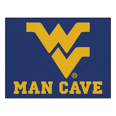 West Virginia Mountaineers Ncaa Man Cave "all-star" Floor Mat (34in X 45in)