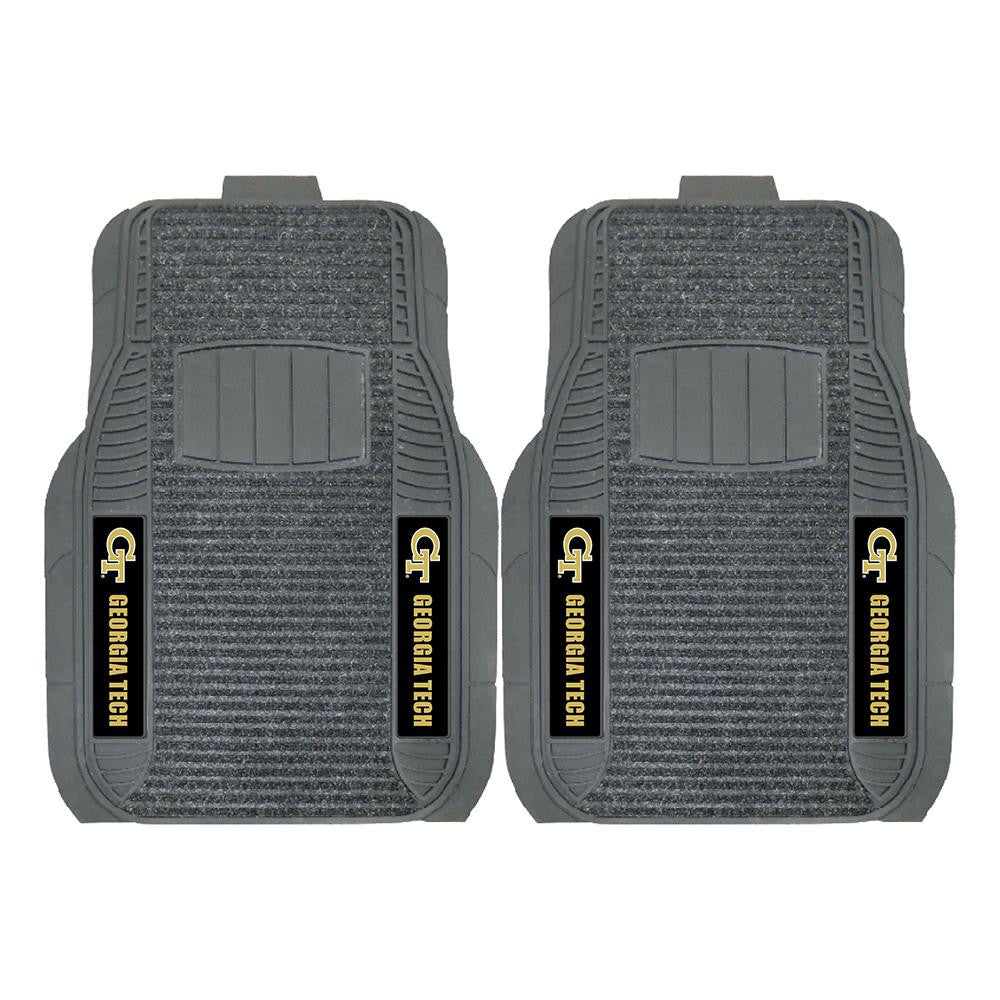 Georgia Tech Yellowjackets Ncaa Deluxe 2-piece Vinyl Car Mats (20"x27")