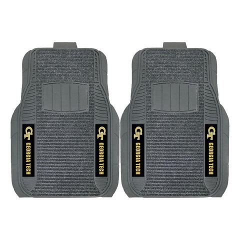 Georgia Tech Yellowjackets Ncaa Deluxe 2-piece Vinyl Car Mats (20"x27")