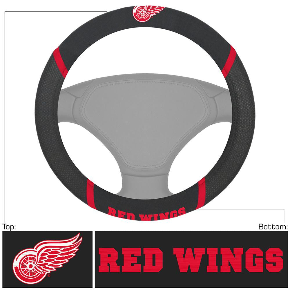 Detroit Red Wings NHL Polyester Steering Wheel Cover