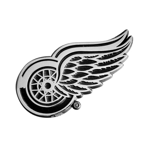 Detroit Red Wings NHL Chrome Car Emblem (2.3in x 3.7in)