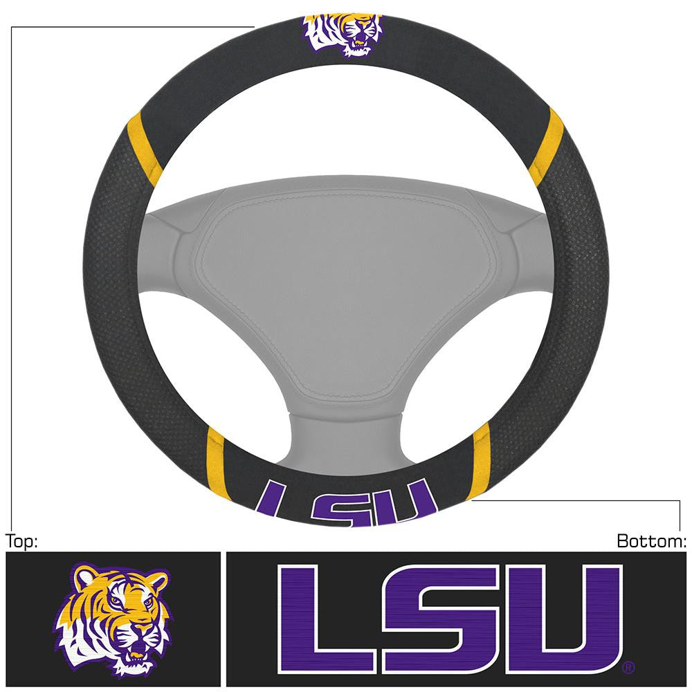 Lsu Tigers Ncaa Polyester Steering Wheel Cover