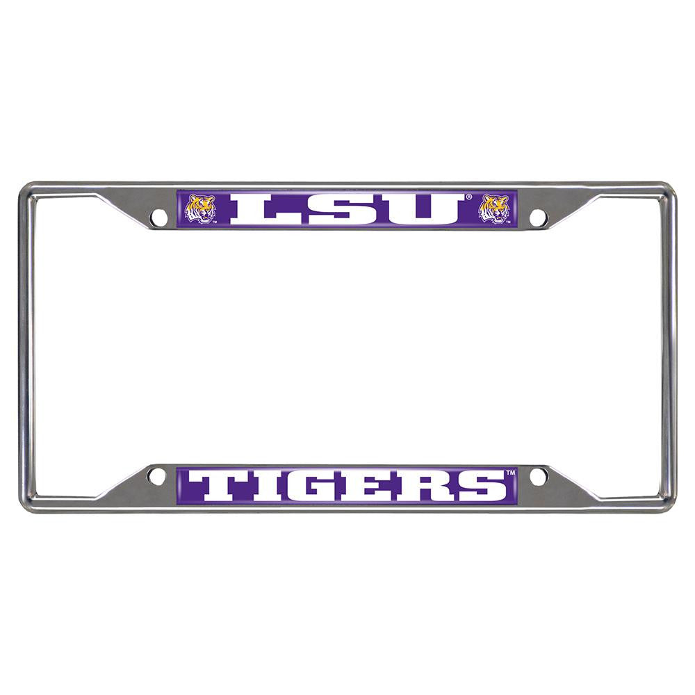 Lsu Tigers Ncaa Chrome License Plate Frame