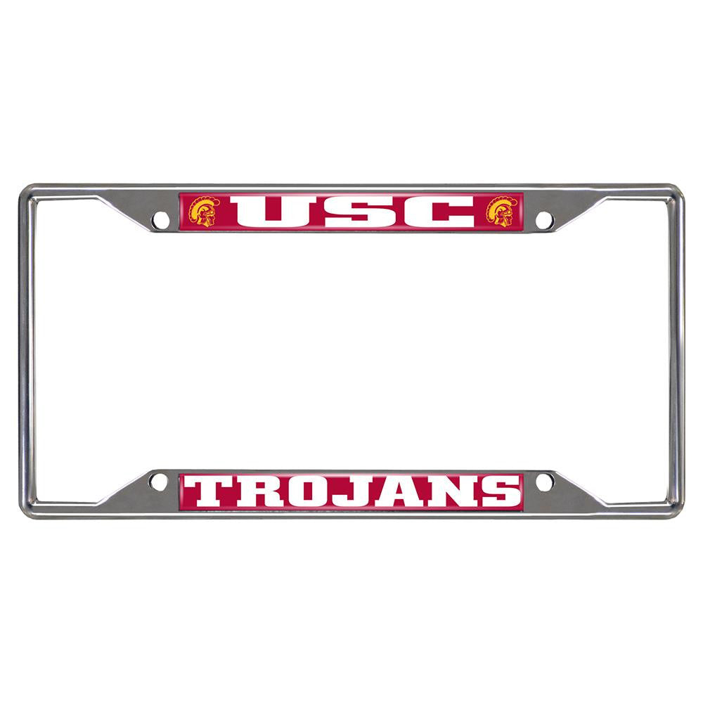 Usc Trojans Ncaa Chrome License Plate Frame