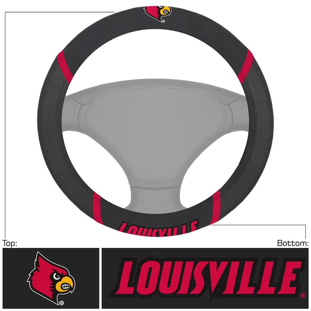 Louisville Cardinals Ncaa Polyester Steering Wheel Cover