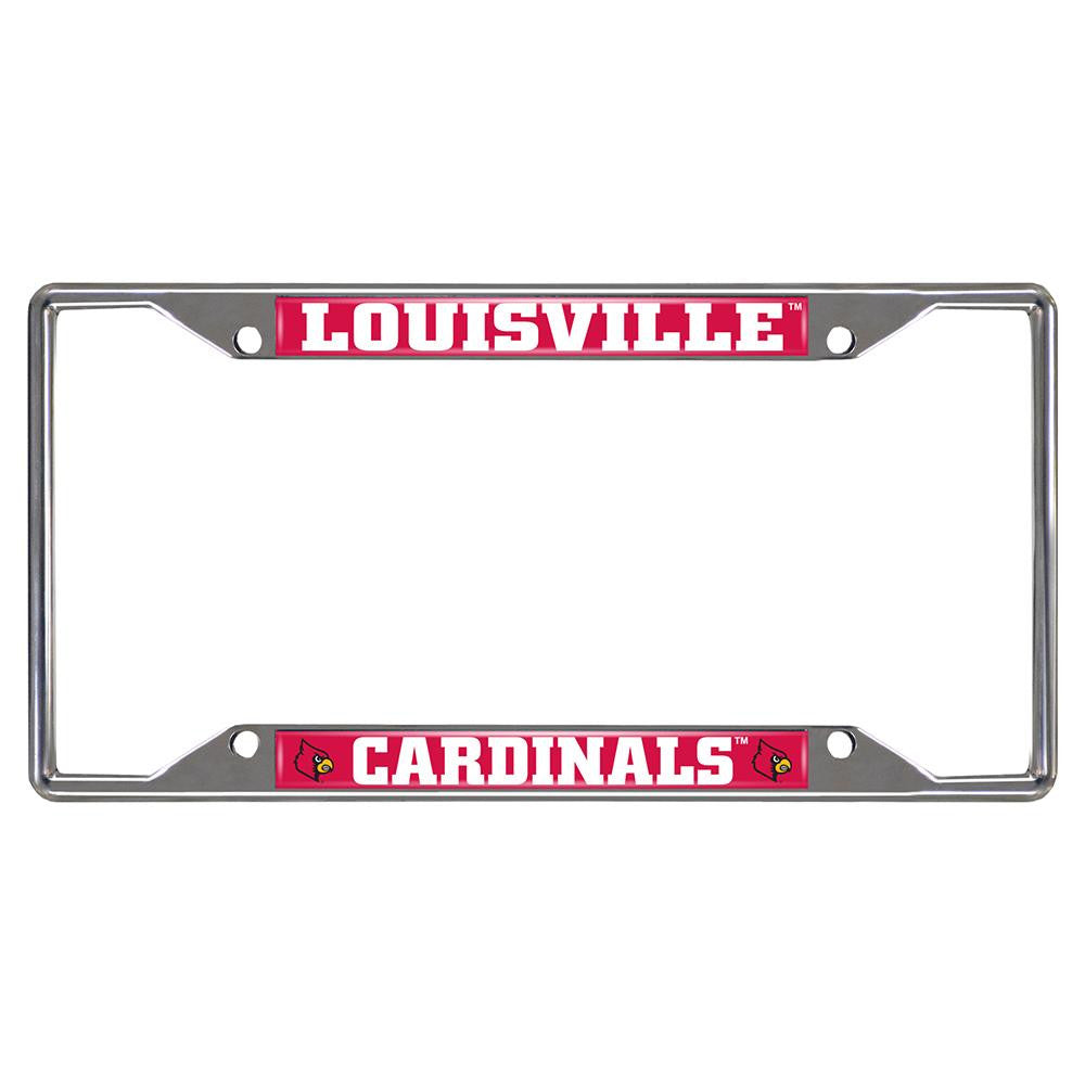 Louisville Cardinals Ncaa Chrome License Plate Frame