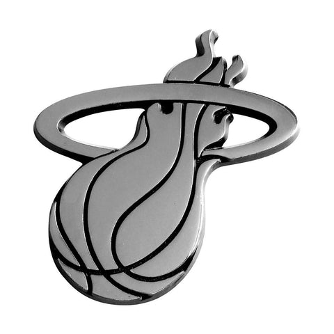 Miami Heat NBA Chrome Car Emblem (2.3in x 3.7in)