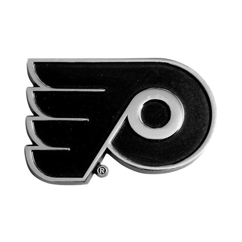 Philadelphia Flyers NHL Chrome Car Emblem (2.3in x 3.7in)