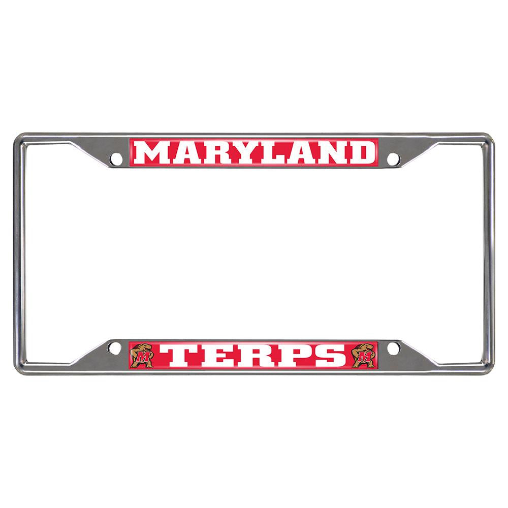 Maryland Terps Ncaa Chrome License Plate Frame