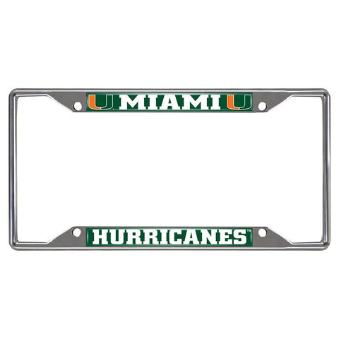 Miami Hurricanes Ncaa Chrome License Plate Frame