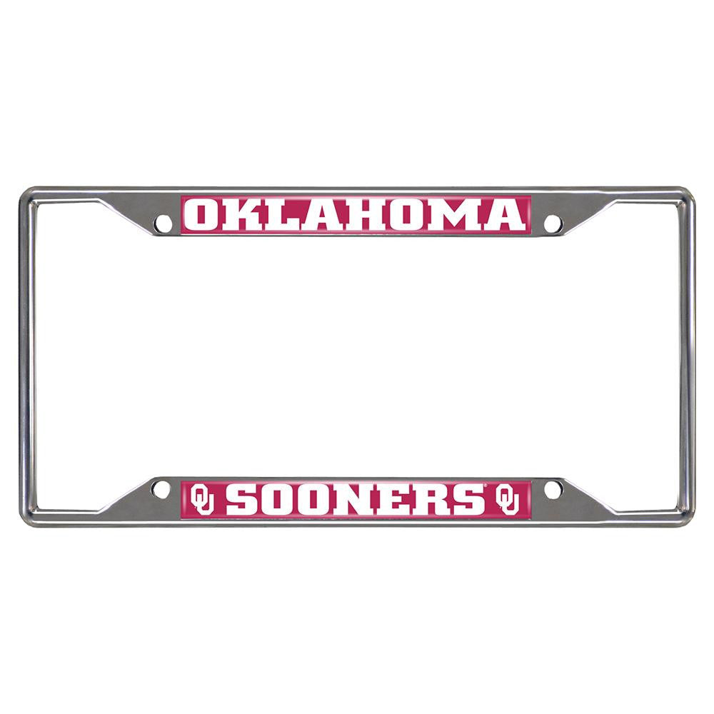 Oklahoma Sooners Ncaa Chrome License Plate Frame