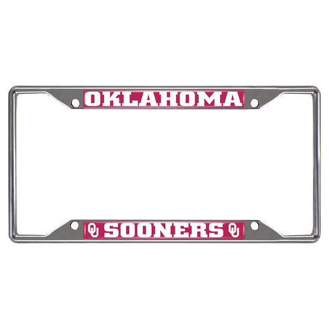 Oklahoma Sooners Ncaa Chrome License Plate Frame