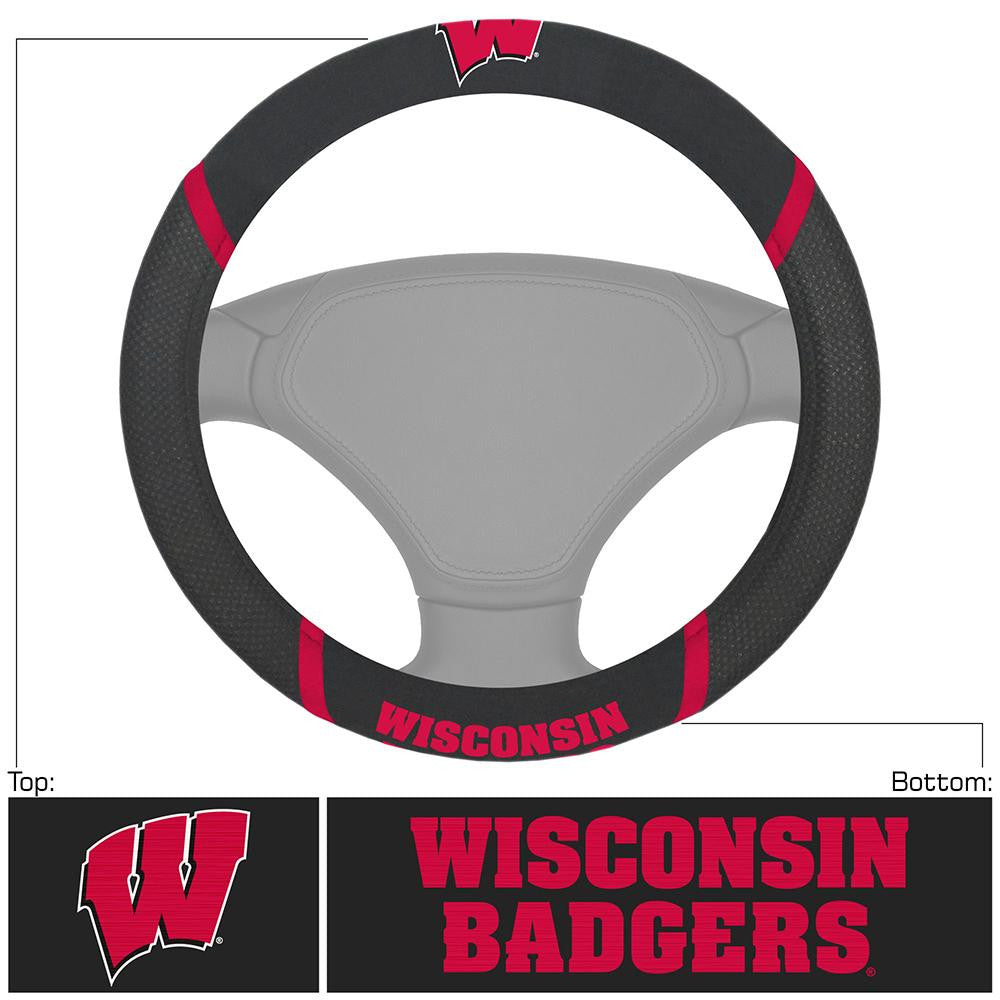 Wisconsin Badgers Ncaa Polyester Steering Wheel Cover