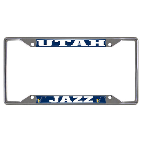 Utah Jazz NBA Chrome License Plate Frame