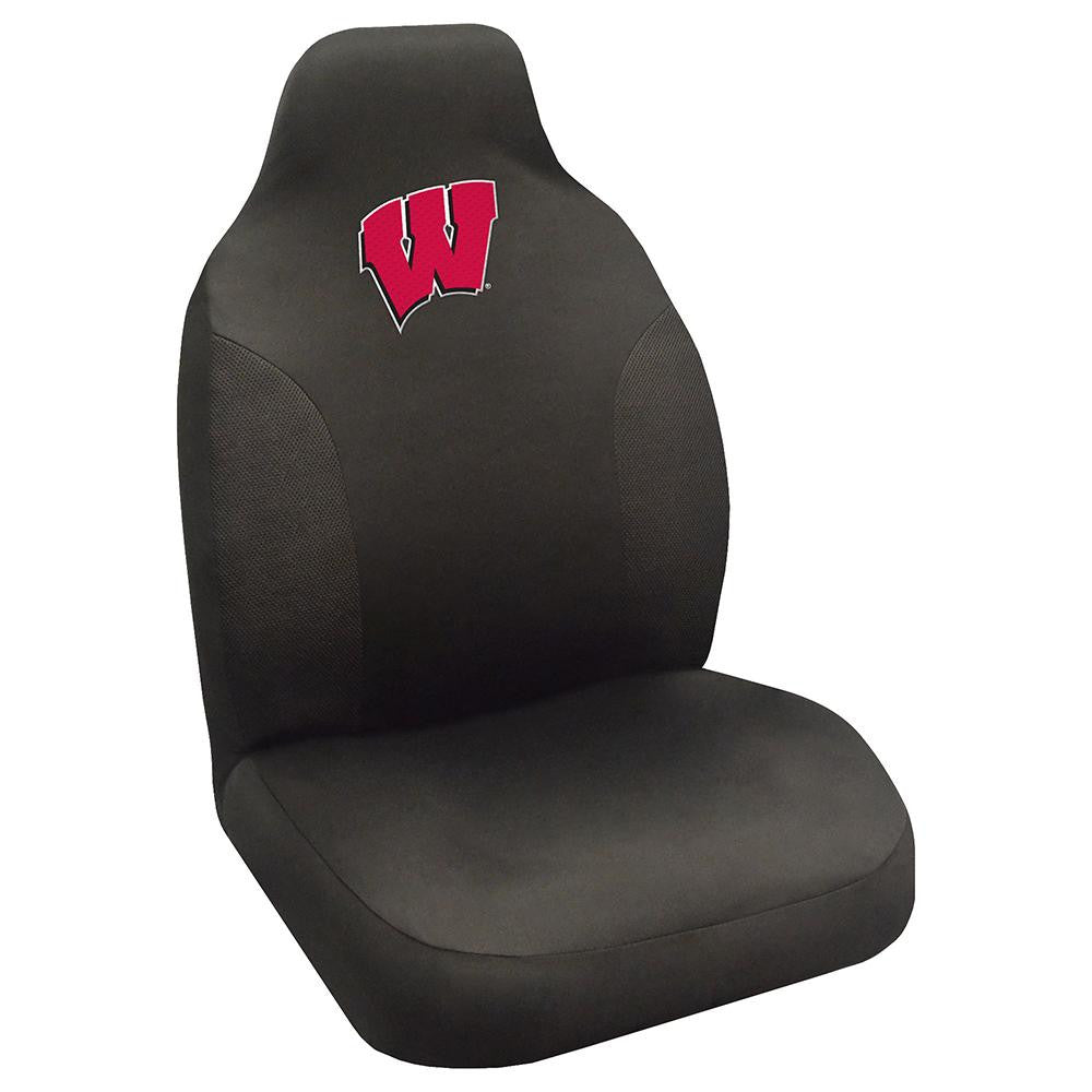 Wisconsin Badgers Ncaa Polyester Embroidered Seat Cover