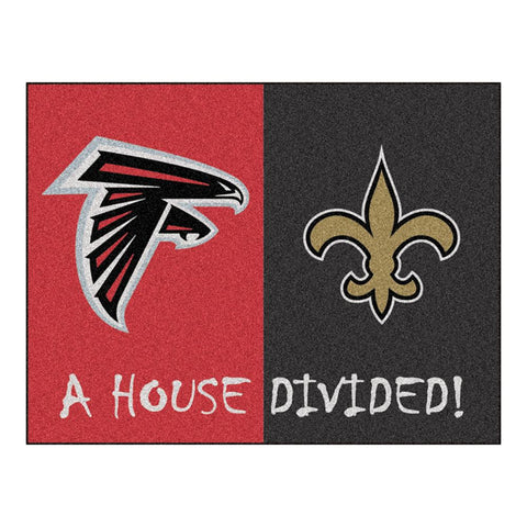 Atlanta Falcons-New Orleans Saints NFL House Divided NFL All-Star Floor Mat (34x45)